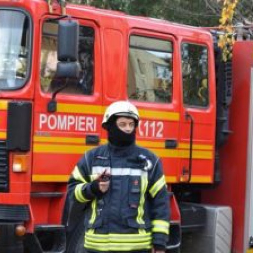 Incendiu la o fermă în apropierea Codlei: pompierii intervin pentru stingerea flăcărilor