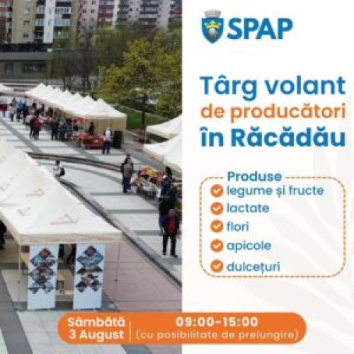Târg de produse românești în cartierul Răcădău