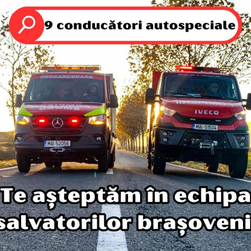 ISU Brașov angajează 9 șoferi pentru autospeciale