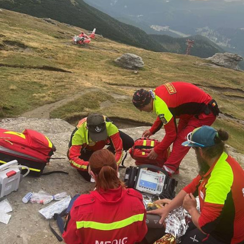 Misiune de salvare pe Platoul Bucegi după un accident mountain