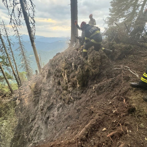 Incendiu în pădurea de lângă comuna Măieruș, acțiune reluată de ISU