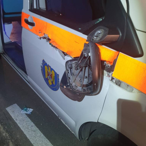 Accident cu o ambulanță în Brașov