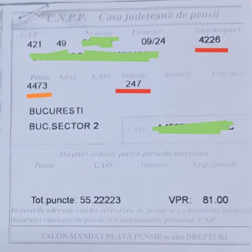 Casa Națională de Pensii oferă clarificări despre discrepanțele dintre cuponul de pensie și decizia de recalculare