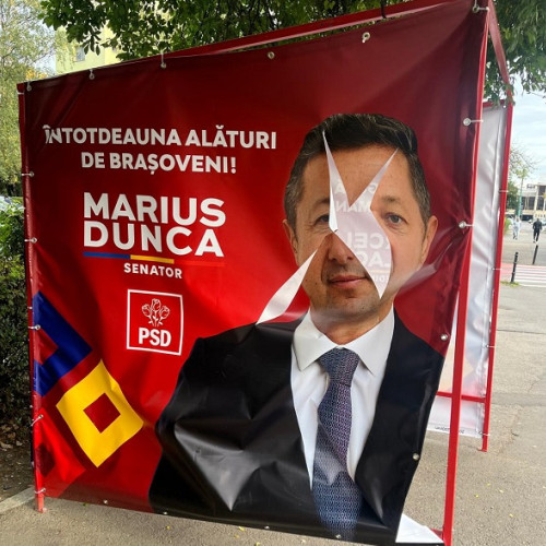 Cortul PSD Brașov vandalizat în act de intimidare