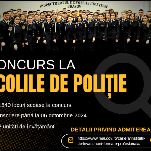 Numar de locuri disponibile la scolile de agenti de politie