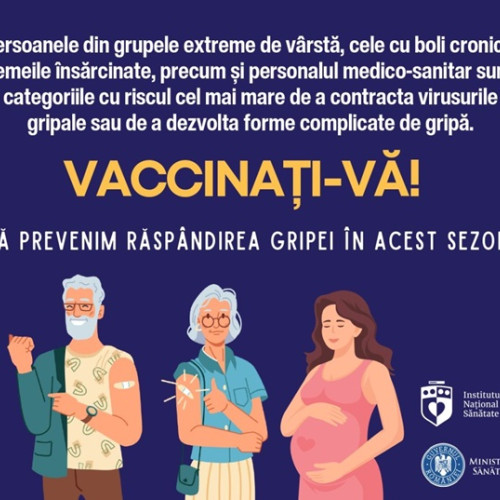 DSP Brașov recomandă vaccinarea antigripală la începutul lunii octombrie