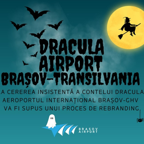 Aeroportul Internațional Brașov-Ghimbav devine &quot;Dracula Airport&quot; de Halloween