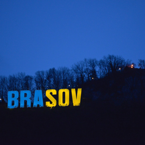 Drapelul Ucrainei va fi reprezentat pe literele &quot;BRASOV&quot; de pe Tampa