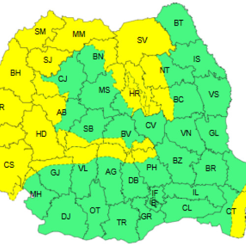 Cod galben de intensificări ale vântului pentru județul Brașov