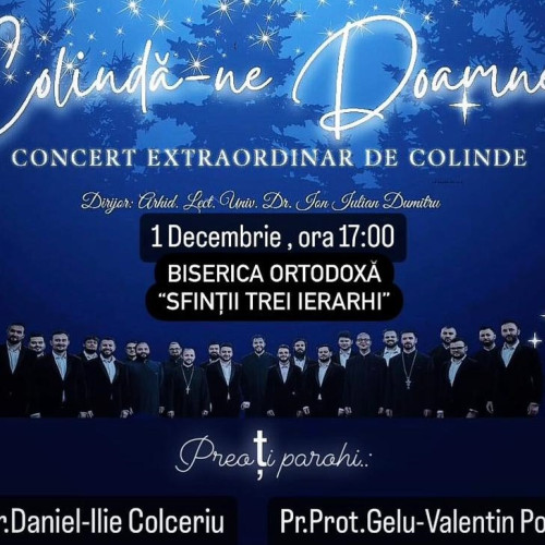 Concert de colinde astăzi la Biserica Sfinții Trei Ierarhi din Bartolomeu