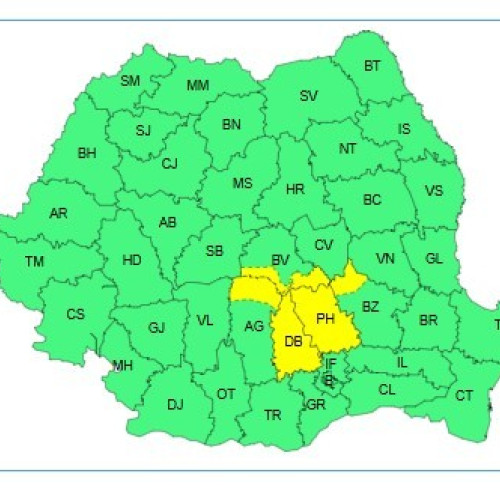 Meteorologii emit avertizări pentru precipitații semnificative în mai multe județe