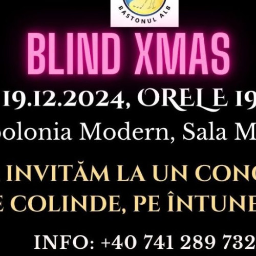 Concert pentru incluziune: Blind Xmas aduce pe scenă artiști nevăzători