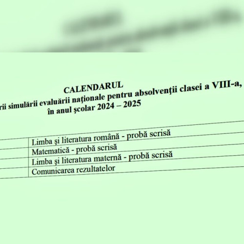 Simularea Evaluării Naționale 2025 începe pe 17 martie