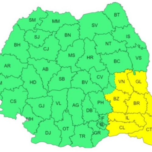 Precipitații mixte și ninsori în România pentru sfârșitul săptămânii