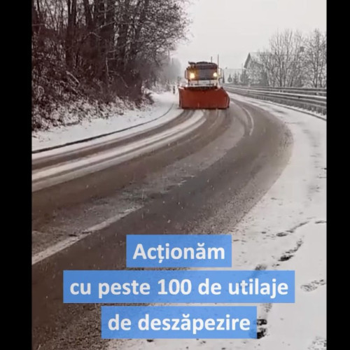 Ninsori abundente în zona montană din centrul țării