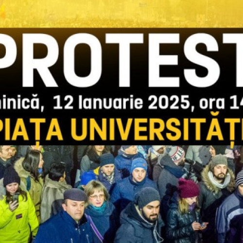 AUR anunță un protest în Piața Universității pe 12 ianuarie