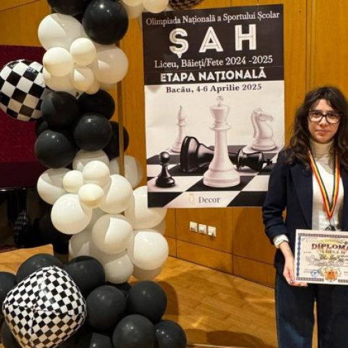Maria Lia Alexandra, elevă a Colegiului Național &quot;Andrei Șaguna&quot;, a obținut locul II la Olimpiada Națională a Sportului Școlar la șah