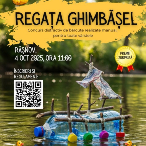 Regața Ghimbășel, prima competiție de bărci handmade pe râul Ghimbășel la Râșnov