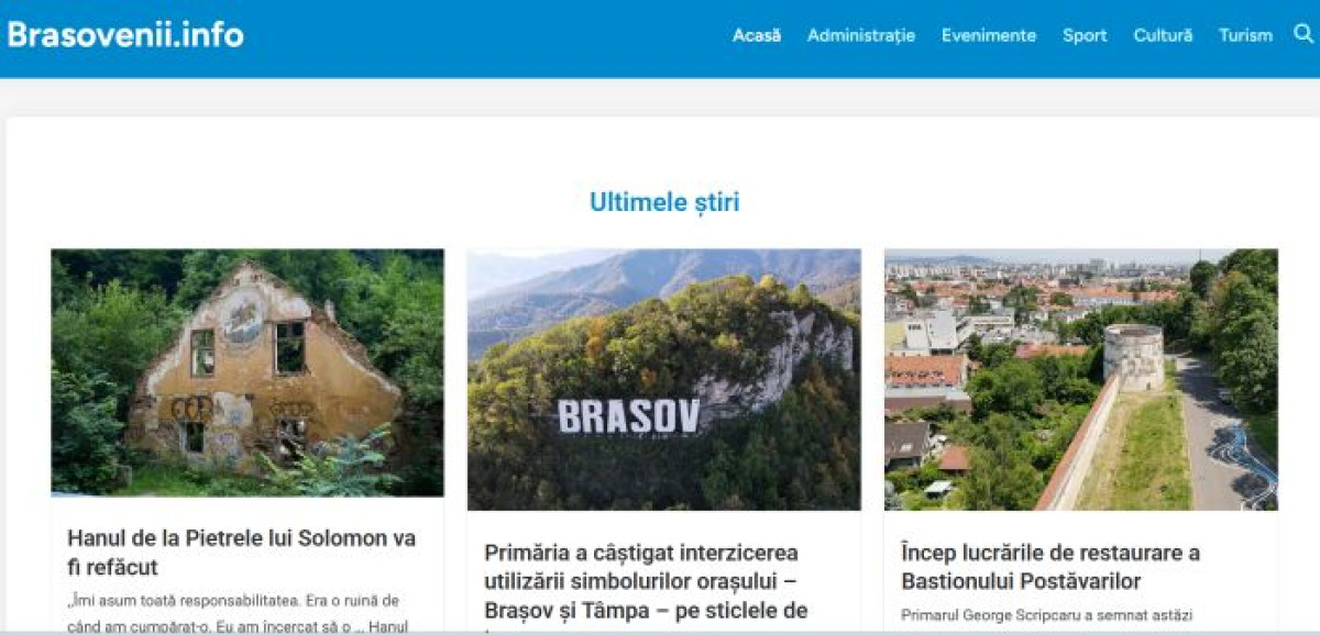 Primăria Brașov lansează un site dedicat pentru informarea cetățenilor