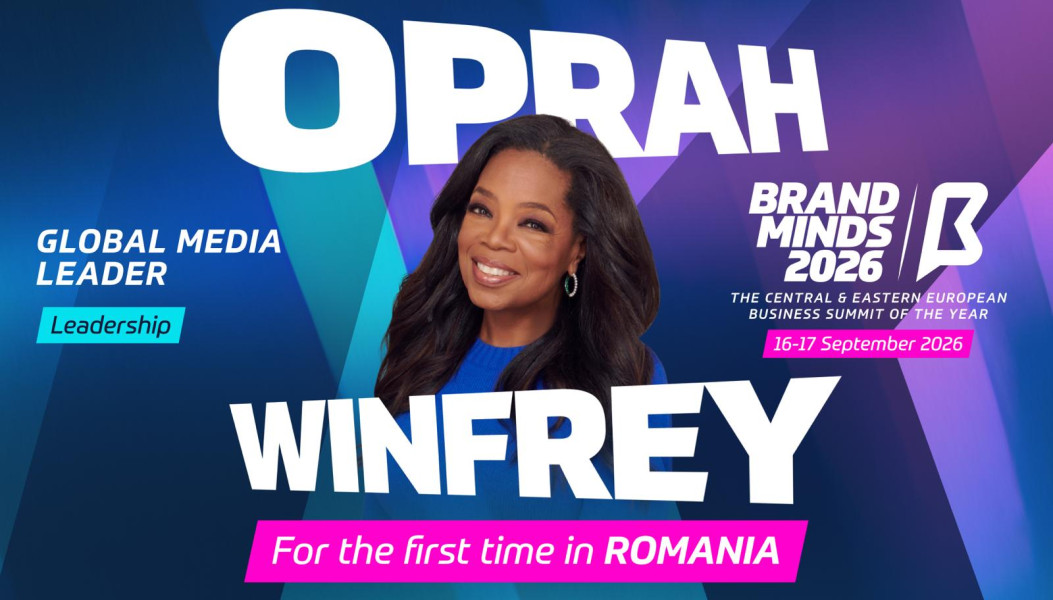 Oprah Winfrey vine în premieră în România la summitul BRAND MINDS 2026