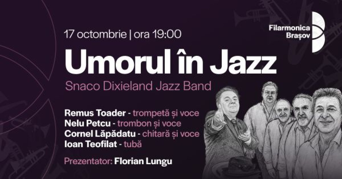 Concert de jazz și umor la Brașov, promovat de Florian Lungu