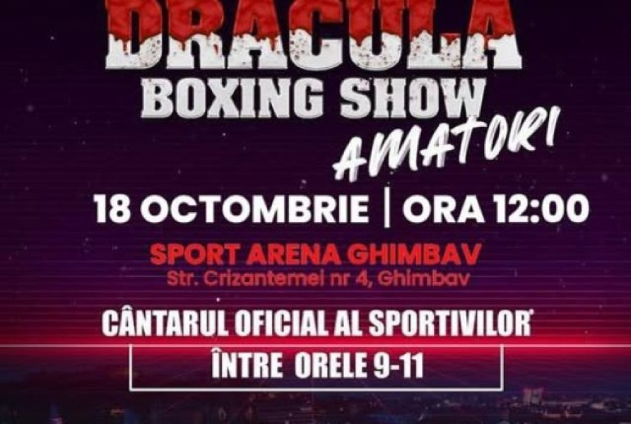 Dracula Boxing Show Amatori revine cu o nouă ediție la Ghimbav pe 18 octombrie
