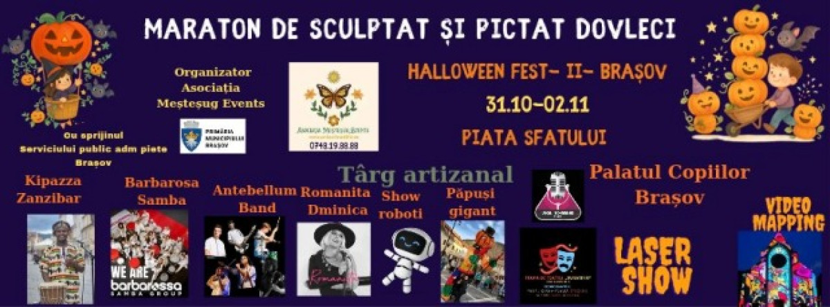 Halloween Party Fest revine la Brașov cu evenimente spectaculoase și distracție pentru toate vârstele