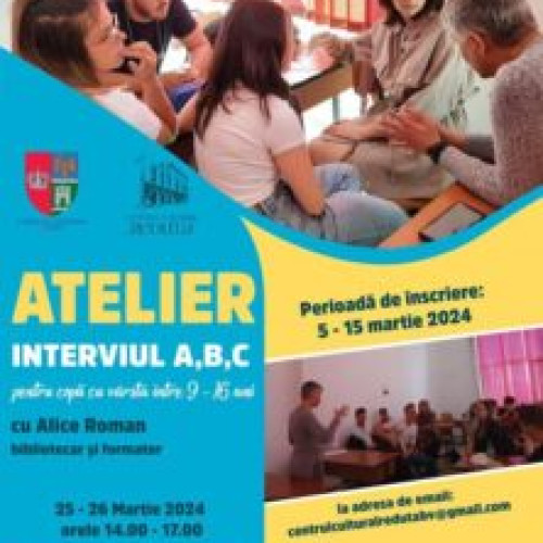 Atelier de Teatru pentru Copii şi Adolescenţi la Centrul Cultural Reduta începînd cu 25 martie - Atelierul INTERVIUL A,B,C.