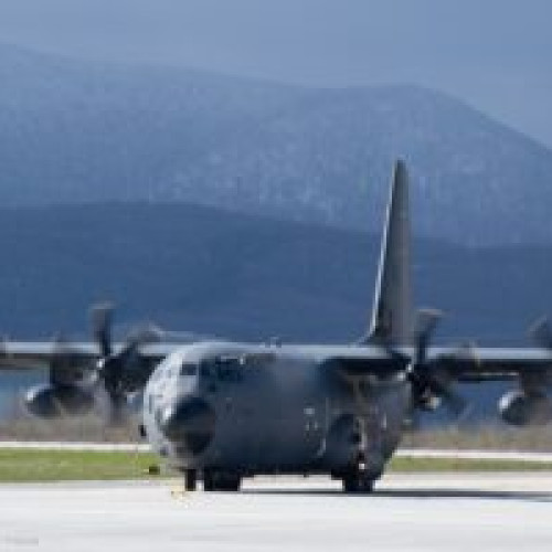 Port aerian NATO inaugurat la Aeroportul Brașov, cu aterizare de avion militar francez C130 la Ghimbav