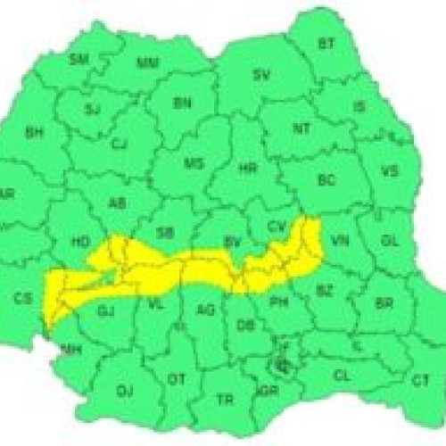 Atenționare meteo pentru Braşov și alte 14 județe: Cod galben de ninsori însemnate începând de luni după-amiaza