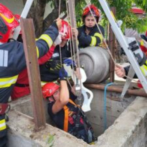 Un copil de 9 ani, scos dintr-o fântână de 19 metri în Constanța