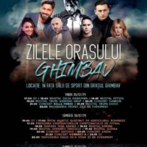 Sărbătorirea orașului Ghimbav, în perioada 5-7 iulie. Andia, Connect-R și alți artiști vor fi prezenți. Sprijină-ne pe pagina noastră de Facebook cu un Like!
